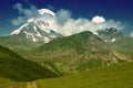 View of Mount Kazbek, Caucasus, Georgia
