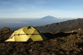 View from mount Kilimanjaro on a mount Meru Royalty Free Stock Photo