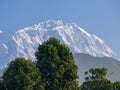 View of the mount Lamjung Himal from Pokhara, Himalayas, Nepal