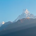 View of Mount Machhapuchhre, Himalaya, Nepal. Royalty Free Stock Photo