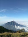 VIEW OF MOUNT MERAPI Royalty Free Stock Photo