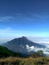 VIEW OF MOUNT MERAPI Royalty Free Stock Photo