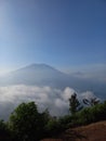 View mount merapi and merbabu from andong