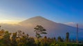 View of Mount Merapi from the slopes of Merbabu, Central Java Royalty Free Stock Photo