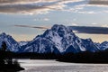 View of Mount Moran and the Snake River from Oxbow Bend Royalty Free Stock Photo