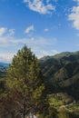 A view of Mount Nona in Enrekang, South Sulawesi, Indonesia, overgrown with trees Royalty Free Stock Photo