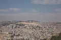 View of Mount of Olives over the old city of Jerusalem in Israel Royalty Free Stock Photo