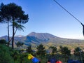 View of Mount Pangrango from Puncak, Bogor, West Java.  Sunday 14 May 2023 Royalty Free Stock Photo