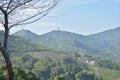 View of Mount Pangrango, West Java, in the morning from Puncak Bogor.  Sunday 14 May 2023 Royalty Free Stock Photo