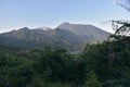 View of Mount Pangrango, West Java, in the morning from Puncak Bogor.  Sunday 14 May 2023 Royalty Free Stock Photo