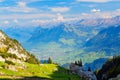 View from Mount Pilatus to Lake Lucerne, Switzerland Royalty Free Stock Photo