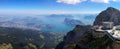 View from Mount Pilatus to Lake Lucerne, Switzerland Royalty Free Stock Photo