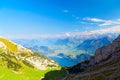 View from Mount Pilatus to Lake Lucerne, Switzerland Royalty Free Stock Photo