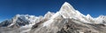 View of Mount Pumo Ri and Kala Patthar - way to Everest View of Mount Pumo Ri and Kala Patthar