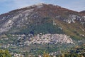 View of mount Rosato and Poggio Bustone, Rieti, Latium, Italy Royalty Free Stock Photo