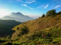 view of Mount Sindoro and Sumbing from Mount Prau Royalty Free Stock Photo