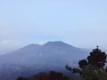 view of mount Singgalang from a volcano in Indonesia ocated in west Sumatra Royalty Free Stock Photo