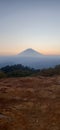 View of Mount Slamet in Indonesia