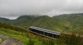 View from Mount Snowdon, Snowdonia, Gwynedd, Wales, UK - looking north towards Llyn Padarn and Llanberis, with the