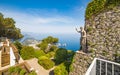 View from Mount Solaro on Faraglioni Rocks, Capri Island, Italy Royalty Free Stock Photo