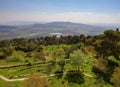 View from the Mount Tabor to the Jezreel Valley. Mount Tabor is located in Lower Galilee, Israel.