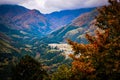 View of Mount Takao or Takao-san during the Autumn Season. Royalty Free Stock Photo