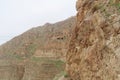 View the Mount of Temptation in Jericho. Royalty Free Stock Photo