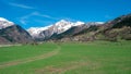 View of Mount Tetnuldi from Tsaldashi village, Svaneti, Georgia Royalty Free Stock Photo