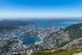 View from Mount Ulriken in the Norwegian city of Bergen.