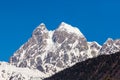 View of Mount Ushba. located in the Svaneti region of Georgia. Travel.