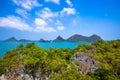 View from mountain on Angthong Marine National