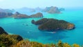 View from Mountain on Angtong marine park of the