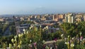 View of mountain Ararat and Yerevan city Royalty Free Stock Photo