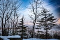 The mountain behind Dal Lake which is covered with fresh snowfall, Srinagar, Kashmir, India Royalty Free Stock Photo