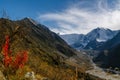 View on mountain Belukha in Altai region near board of Russia and Kazakhstan Royalty Free Stock Photo