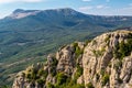 View of the mountain Demerdzhi and Chatyr-Dag