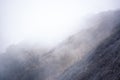 View of mountain forests covering by fog for background Royalty Free Stock Photo