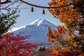 View of mountain Fuji in autumn Japon Royalty Free Stock Photo