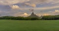 View of mountain from a golf course
