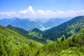 View from Mountain Herzogstand to Lake Walchensee -  close to Kochel am See - beautiful travel destination in Bavaria, Germany Royalty Free Stock Photo