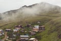 View of a mountain high plateau village Royalty Free Stock Photo