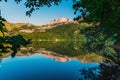 View on mountain lake MaralGol in Azerbaijan Royalty Free Stock Photo