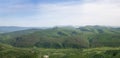 View of mountain landscape from the height of the mountain range Royalty Free Stock Photo