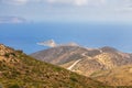 View of the mountain landscape, Ios, Greece