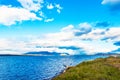 View of the mountain landscape, Patagonia, Chile. Copy space for text Royalty Free Stock Photo