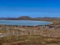 View from mountain near `bannoe` lake Bashkortostan Russia Royalty Free Stock Photo