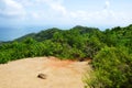 View from mountain Nid d`Aigle in the La Digue island. Royalty Free Stock Photo