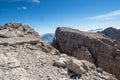 View of the mountain peaks Brenta Dolomites. Trentino, Italy Royalty Free Stock Photo