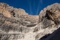 View of the mountain peaks Dolomites. Brenta, Italy Royalty Free Stock Photo