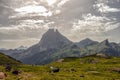 View of the Pic du Midi d`Ossau in the French Pyrenees Royalty Free Stock Photo